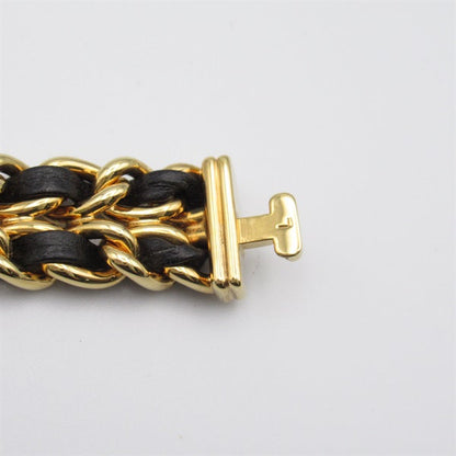 Chanel  CHANEL Premiere L Women's Wrist Watch H0001, Quartz, Gold Plated with Leather Strap, Used - CC Design Metal Other H0001 in Excellent condition