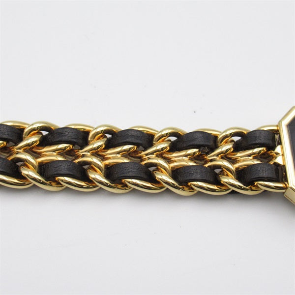 Chanel  CHANEL Premiere L Women's Wrist Watch H0001, Quartz, Gold Plated with Leather Strap, Used - CC Design Metal Other H0001 in Excellent condition