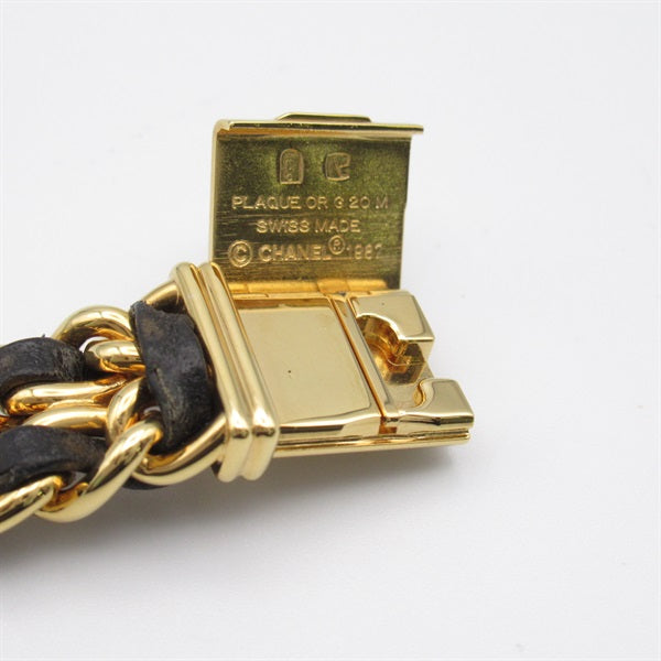 Chanel  CHANEL Premiere L Women's Wrist Watch H0001, Quartz, Gold Plated with Leather Strap, Used - CC Design Metal Other H0001 in Excellent condition