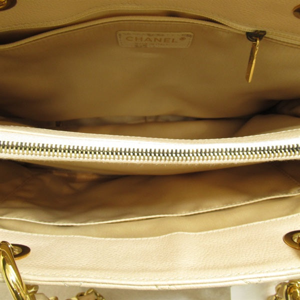 Chanel CC Caviar Grand Shopping Tote Leather Tote Bag in Good condition