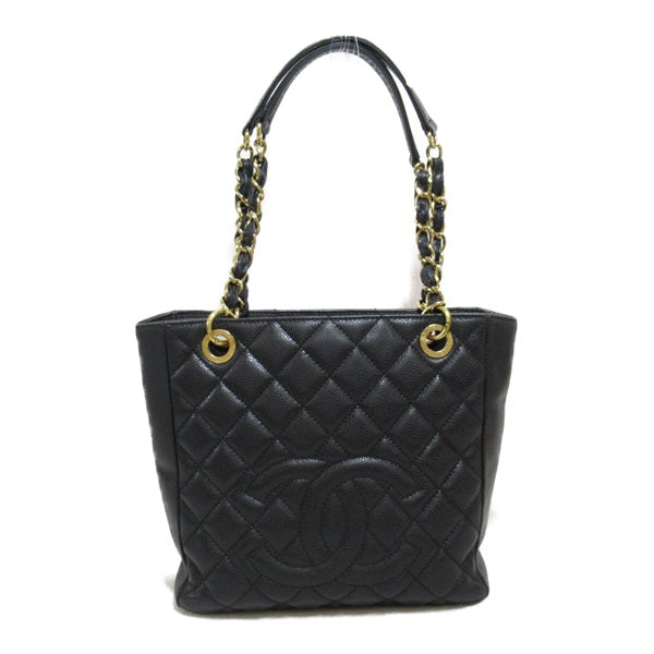 Chanel CC Caviar Grand Shopping Tote Leather Tote Bag in Fair condition