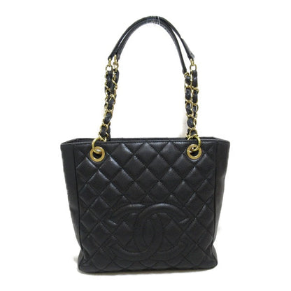 Chanel CC Caviar Grand Shopping Tote Leather Tote Bag in Fair condition