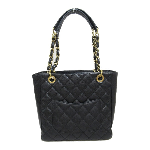 Chanel CC Caviar Grand Shopping Tote Leather Tote Bag in Fair condition