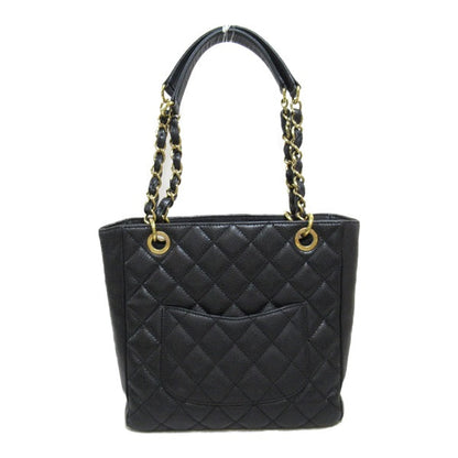 Chanel CC Caviar Grand Shopping Tote Leather Tote Bag in Fair condition