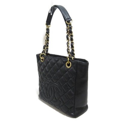 Chanel CC Caviar Grand Shopping Tote Leather Tote Bag in Fair condition