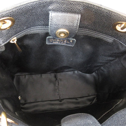 Chanel CC Caviar Grand Shopping Tote Leather Tote Bag in Fair condition