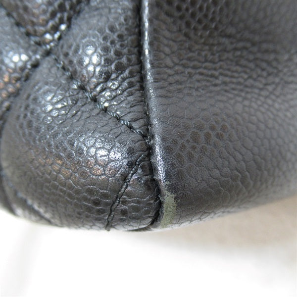 Chanel CC Caviar Grand Shopping Tote Leather Tote Bag in Fair condition
