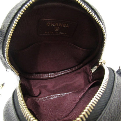 Chanel CC Caviar Round Clutch Bag  Leather Crossbody Bag in Excellent condition