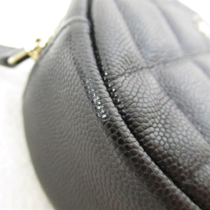 Chanel CC Caviar Round Clutch Bag  Leather Crossbody Bag in Excellent condition