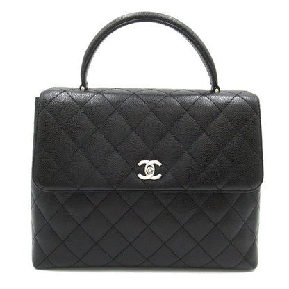 Chanel CC Quilted Caviar Handle Bag Leather Handbag in Good condition