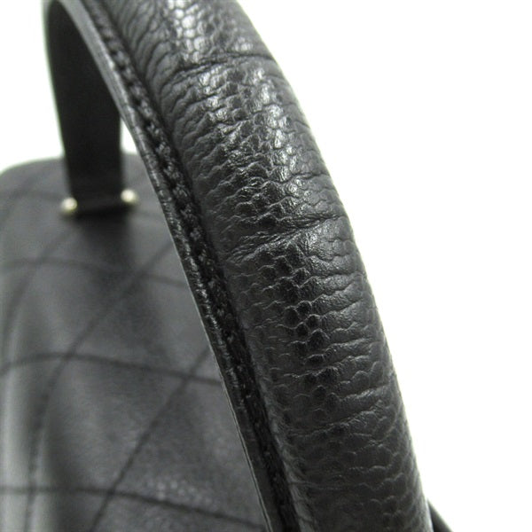 Chanel CC Quilted Caviar Handle Bag Leather Handbag in Good condition