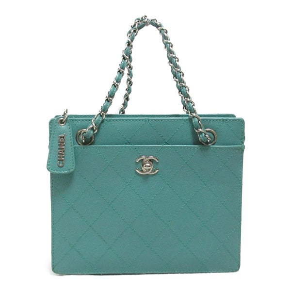 Chanel Quilted Caviar Chain Handbag Leather Handbag in Good condition