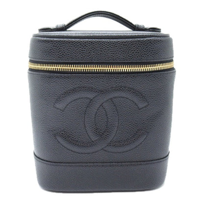 Chanel CC Caviar Vertical Vanity Case Leather Vanity Bag A01998 in Good condition