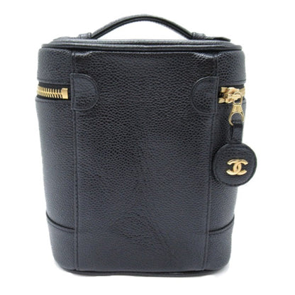 Chanel CC Caviar Vertical Vanity Case Leather Vanity Bag A01998 in Good condition