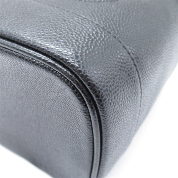 Chanel CC Caviar Vertical Vanity Case Leather Vanity Bag A01998 in Good condition