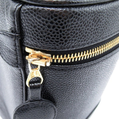 Chanel CC Caviar Vertical Vanity Case Leather Vanity Bag A01998 in Good condition