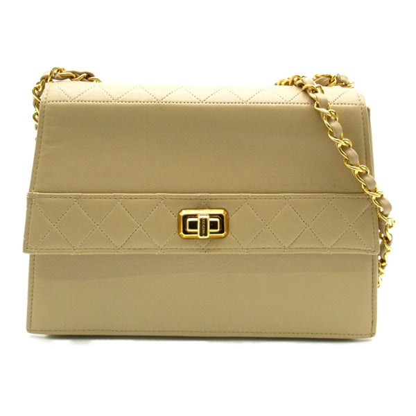Leather Trapezoid Flap Bag - '10s