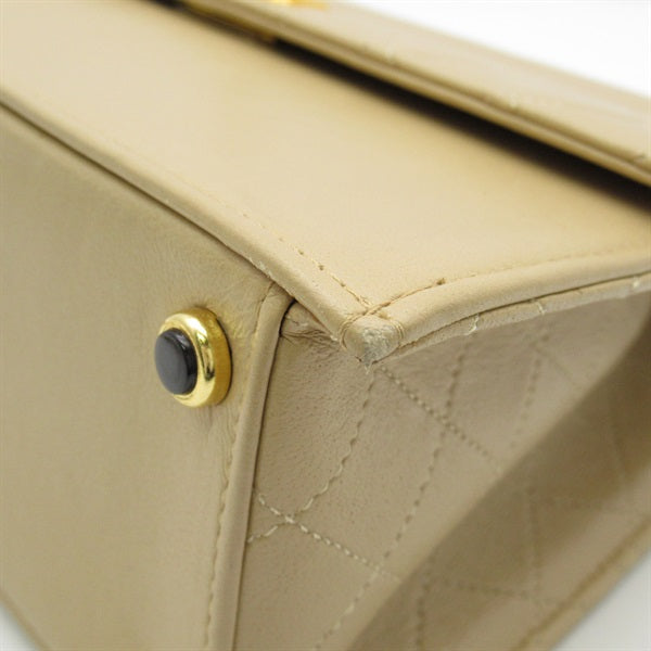 Leather Trapezoid Flap Bag - '10s
