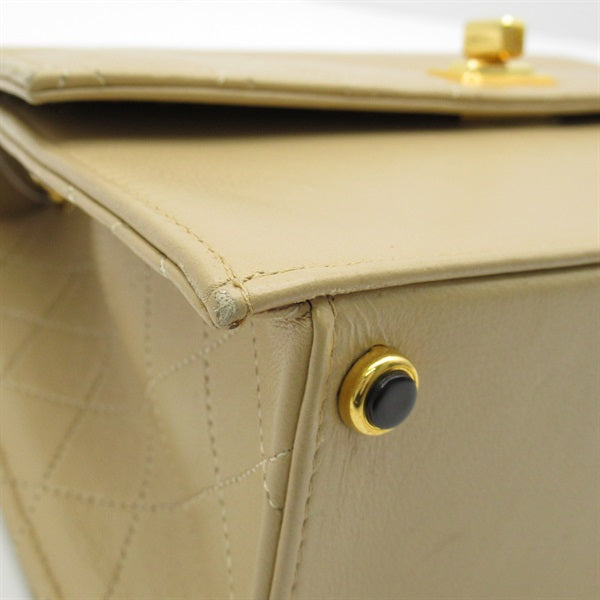 Leather Trapezoid Flap Bag - '10s
