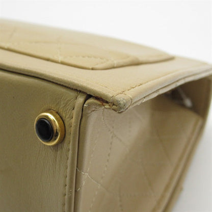 Leather Trapezoid Flap Bag - '10s