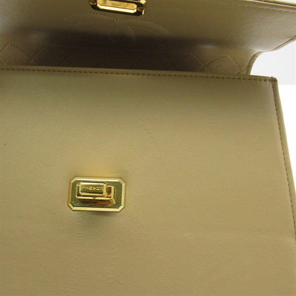 Leather Trapezoid Flap Bag - '10s