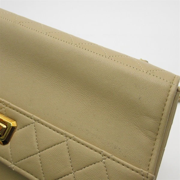 Leather Trapezoid Flap Bag - '10s