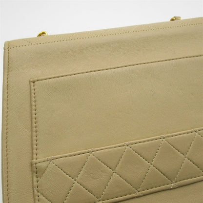 Leather Trapezoid Flap Bag - '10s