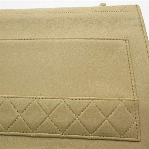 Leather Trapezoid Flap Bag - '10s