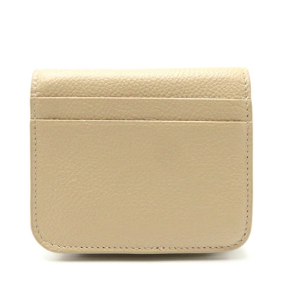 Balenciaga Leather Bifold Wallet Beige
