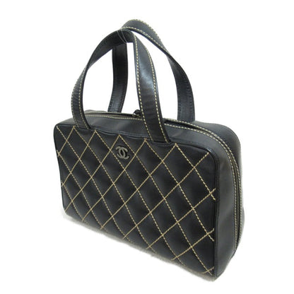 Chanel Wild Stitch Handbag Leather Handbag A14692 in Good condition
