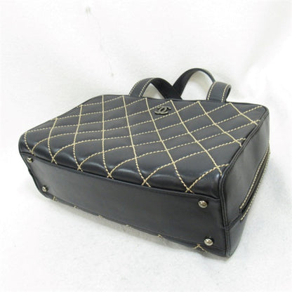 Chanel Wild Stitch Handbag Leather Handbag A14692 in Good condition