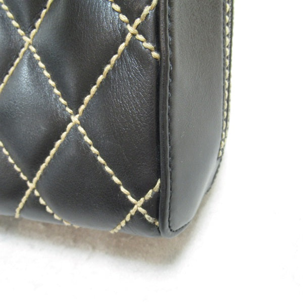 Chanel Wild Stitch Handbag Leather Handbag A14692 in Good condition