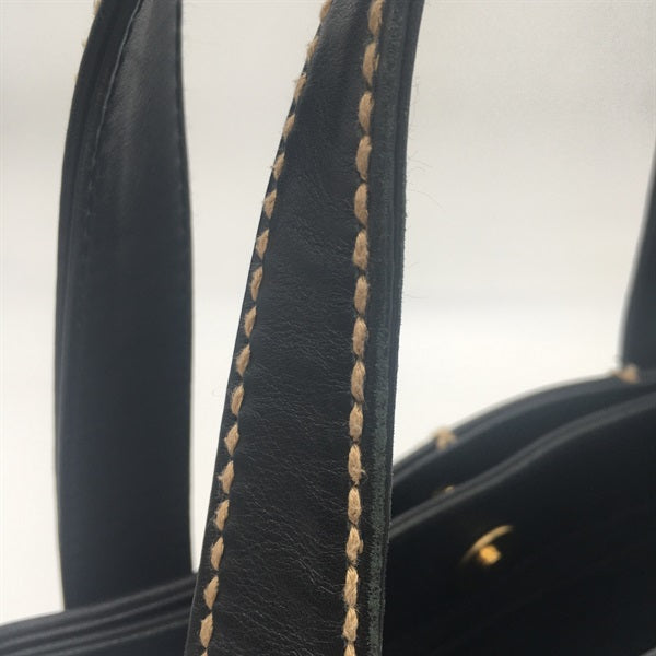 Chanel Wild Stitch Tote Bag Leather Tote Bag A18126 in Good condition