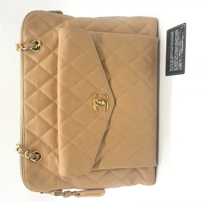 Chanel Quilted Caviar Shoulder Bag Leather Shoulder Bag 4051406 in Good condition