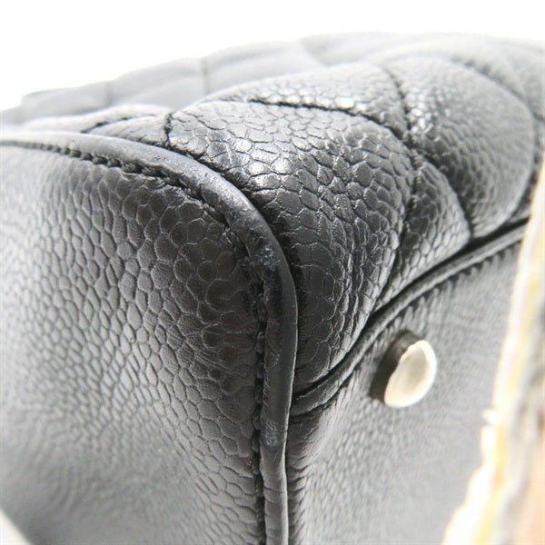 Chanel Quilted Caviar Handbag Leather Handbag 6186246 in Good condition