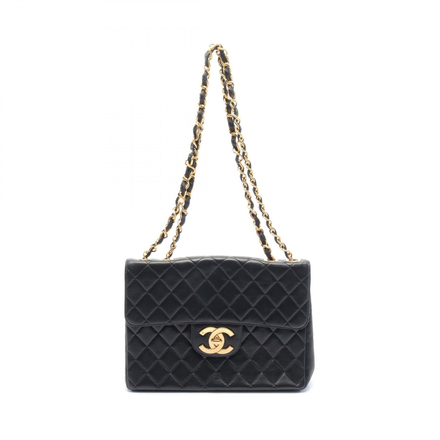 Chanel Jumbo Matelasse Single Flap Shoulder Bag Leather Shoulder Bag 4455407 in Good condition