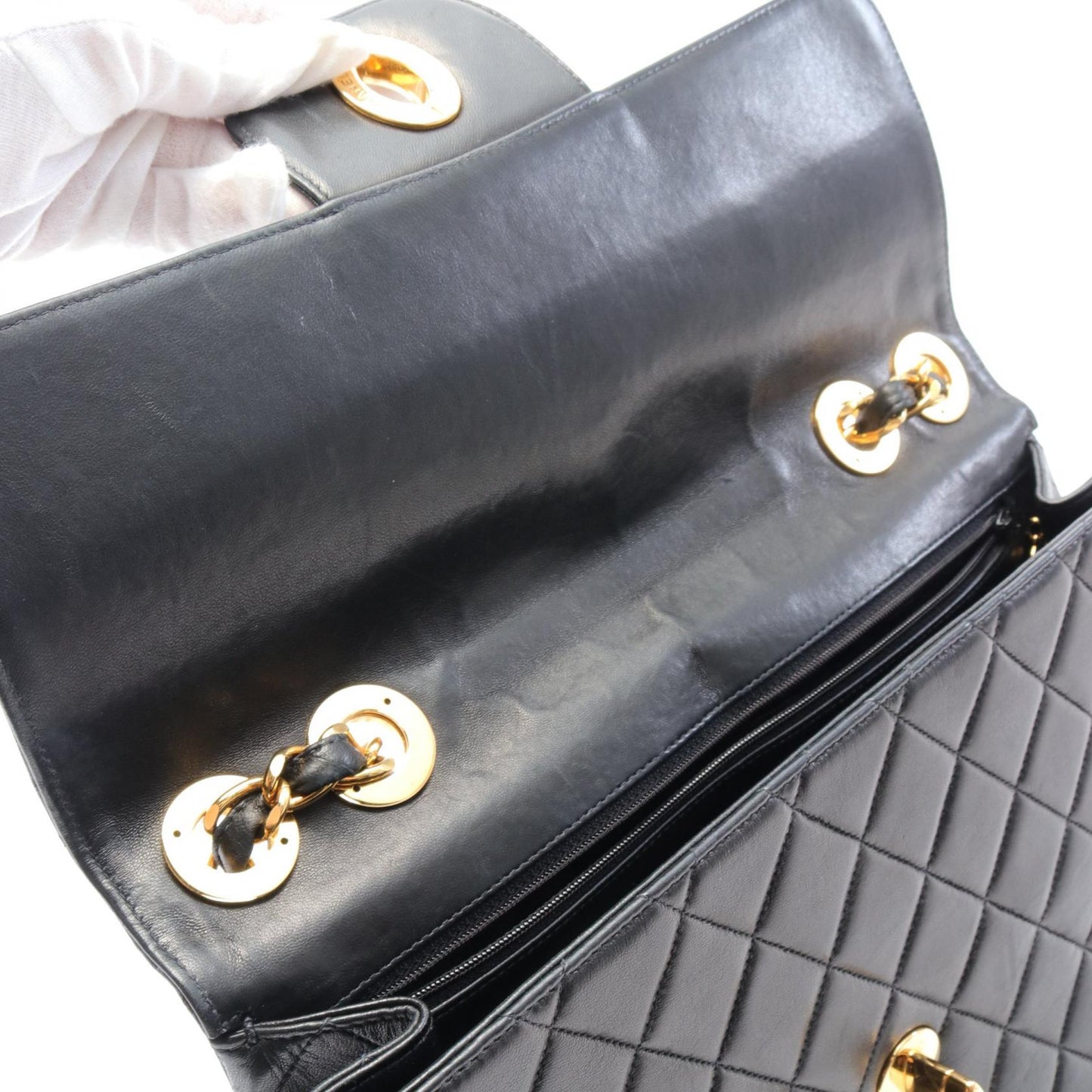 Chanel Jumbo Matelasse Single Flap Shoulder Bag Leather Shoulder Bag 4455407 in Good condition