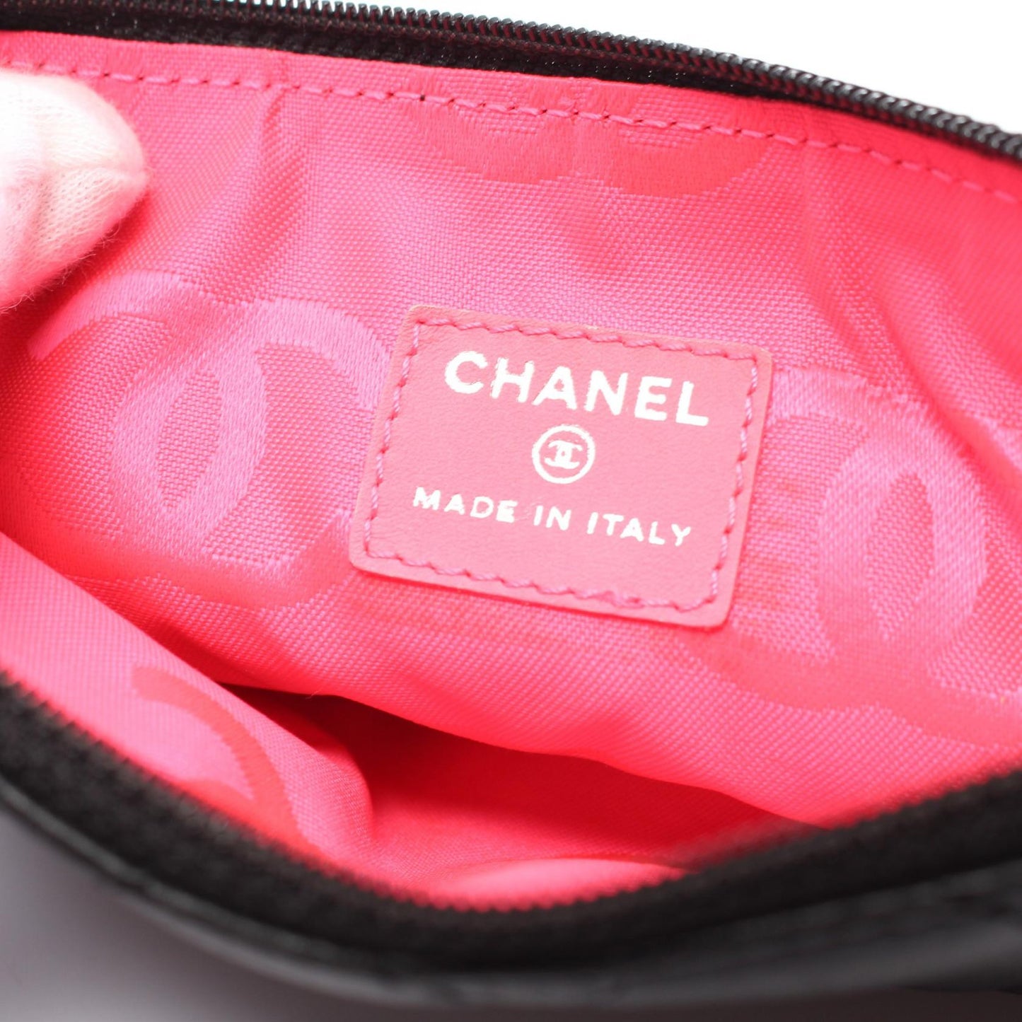 Chanel Cambon Zip Pouch Leather Coin Case 9820703 in Good condition