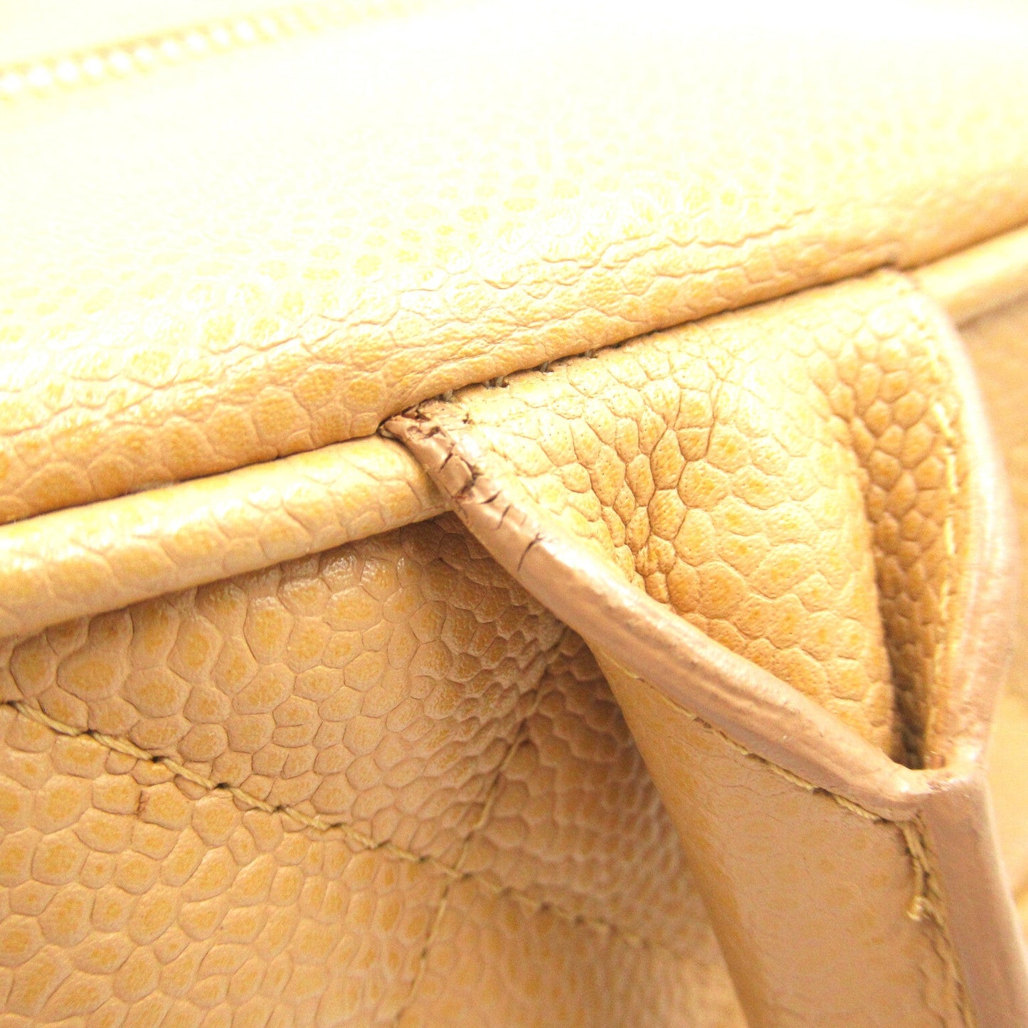 Chanel Boston Bag Leather Handbag in Good condition