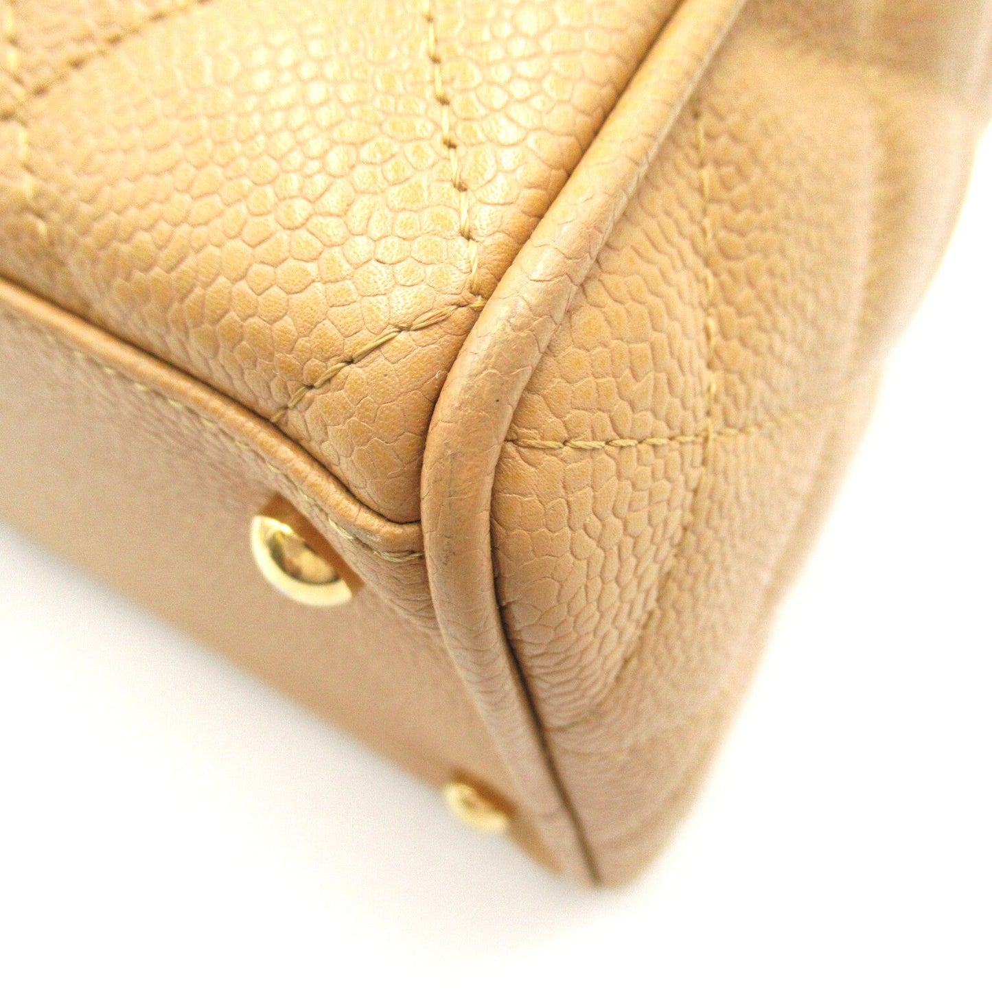 Chanel Boston Bag Leather Handbag in Good condition