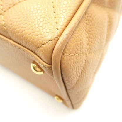 Chanel Boston Bag Leather Handbag in Good condition