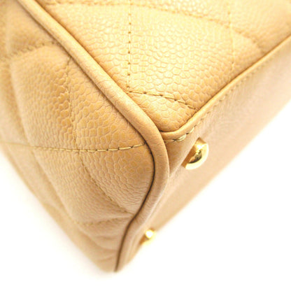 Chanel Boston Bag Leather Handbag in Good condition