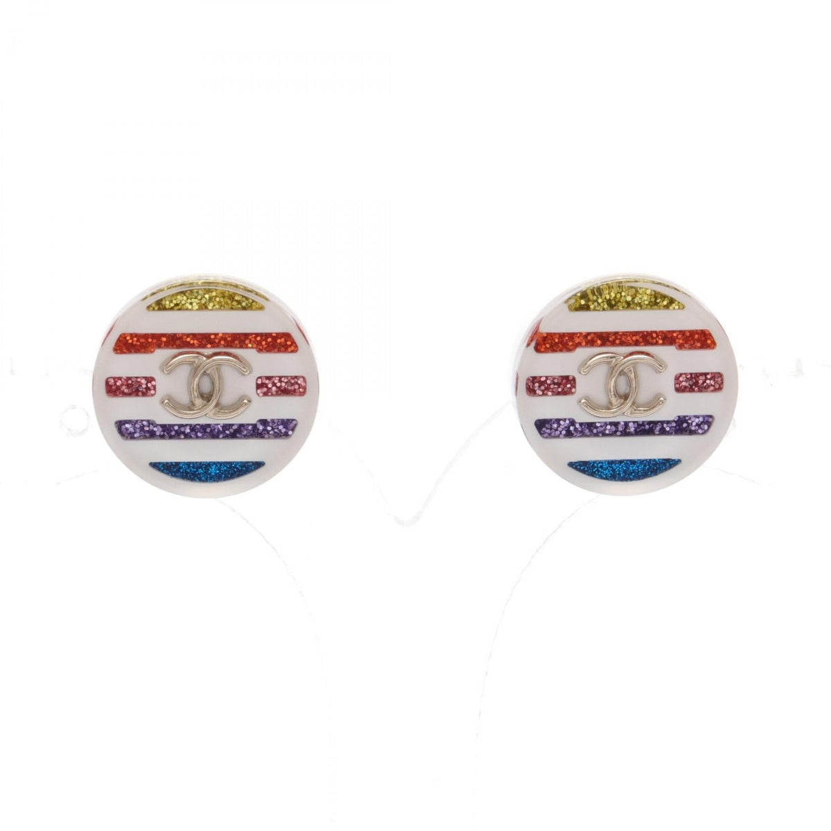 Chanel Coco Mark Earrings Gold Plated Plastic