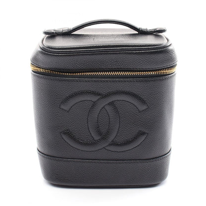 Chanel Caviar Skin Coco Mark Handbag Black
