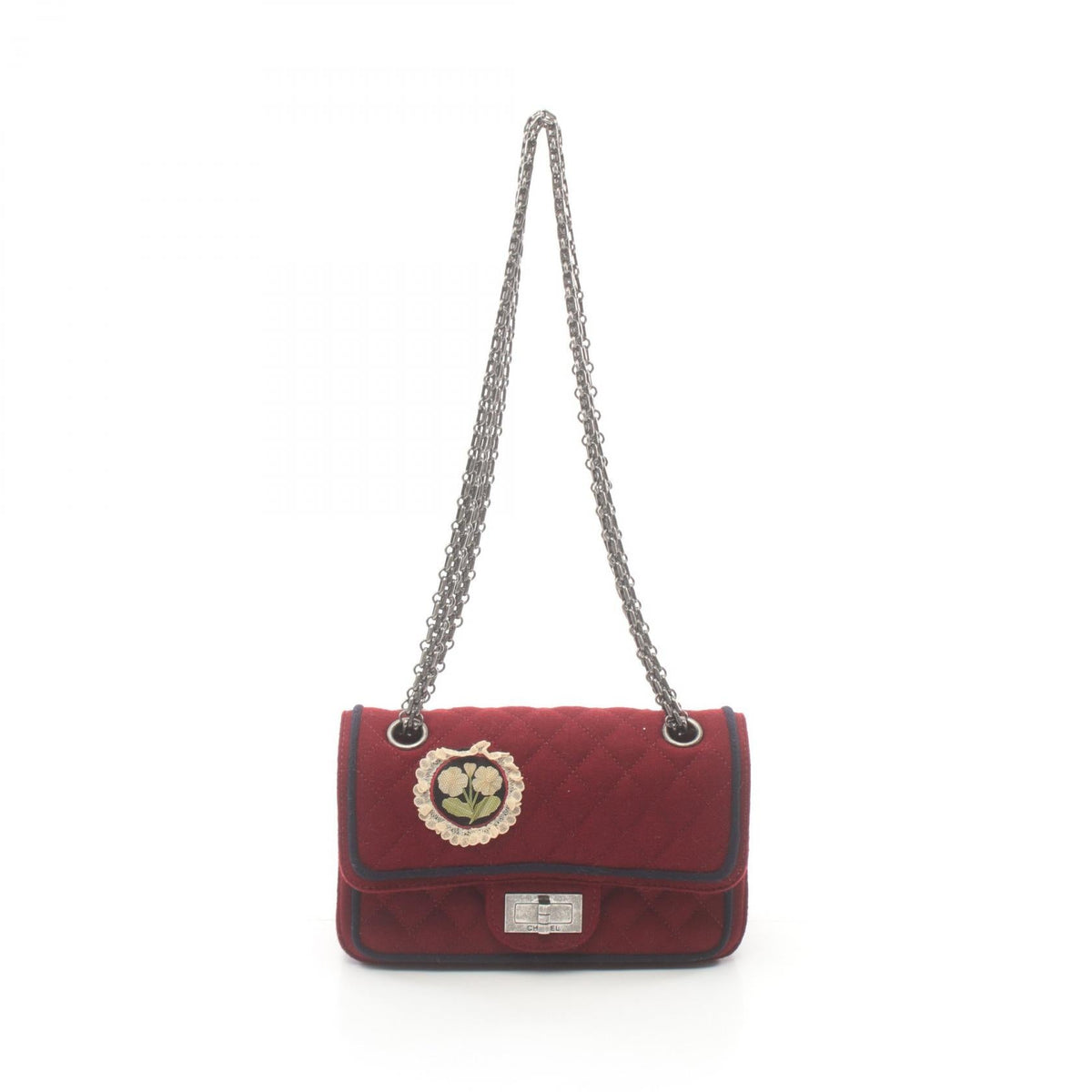 Chanel 2.55 Matelasse Wool Shoulder Bag