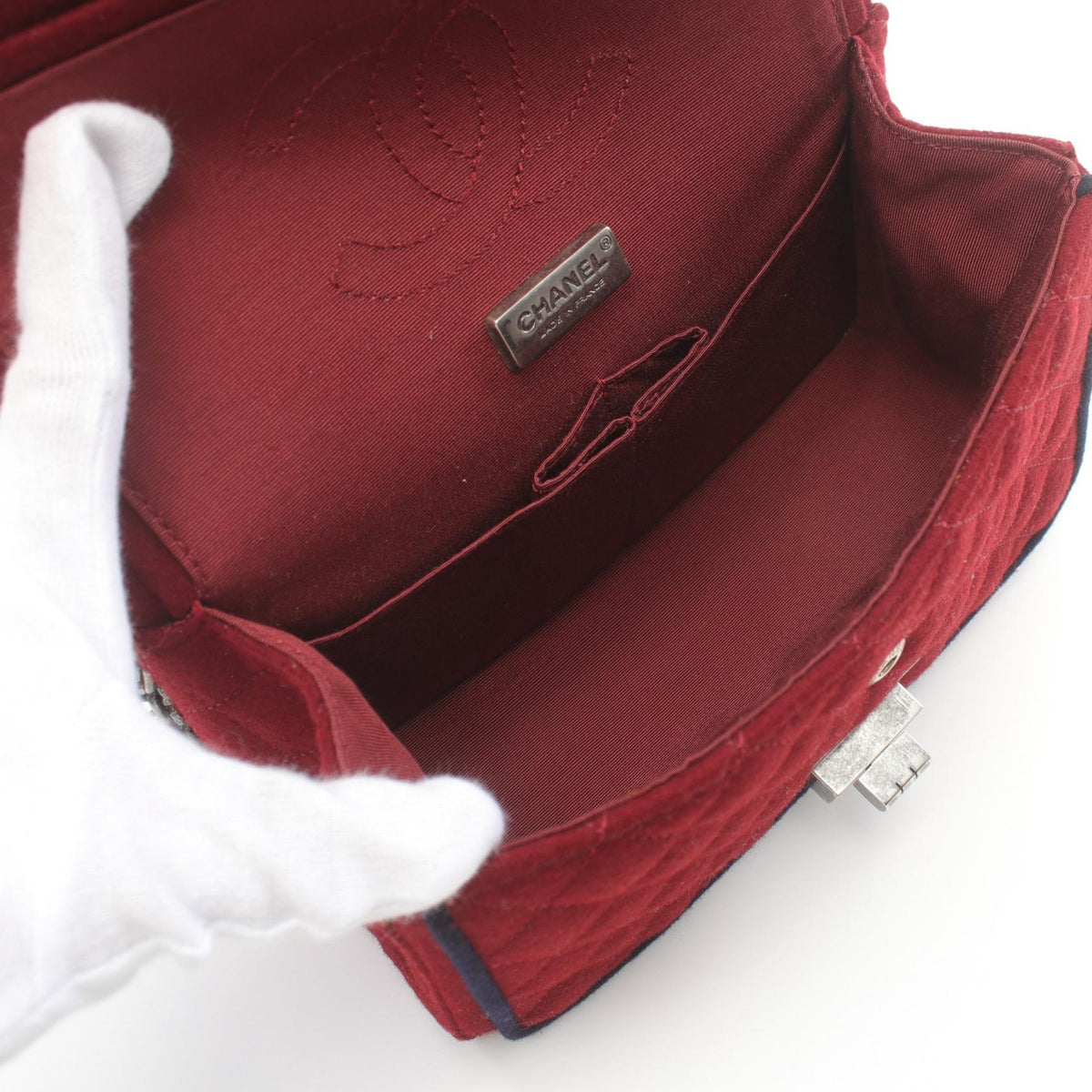 Chanel 2.55 Matelasse Wool Shoulder Bag