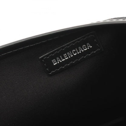 Balenciaga Navy Cabas S Canvas Leather Tote Bag