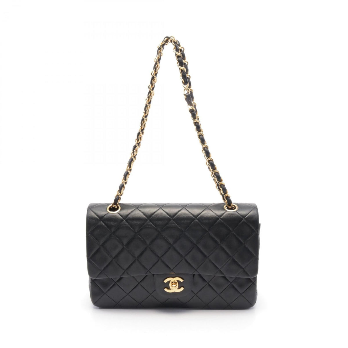 Chanel Matelasse W Flap Lambskin Shoulder Bag