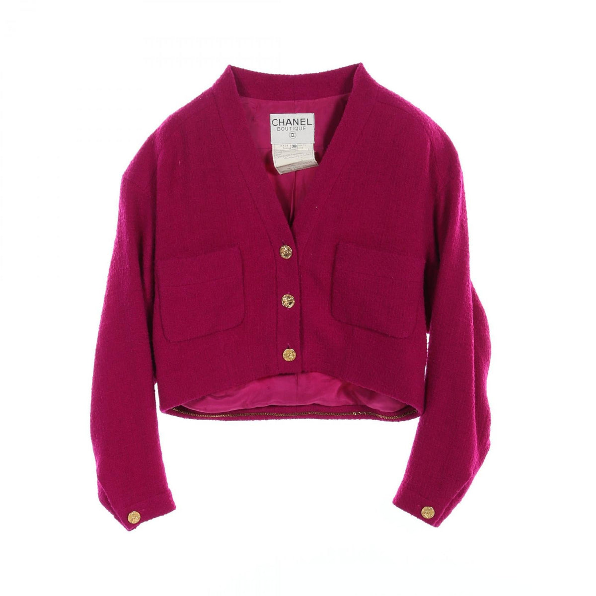 Chanel Wool Collarless Jacket