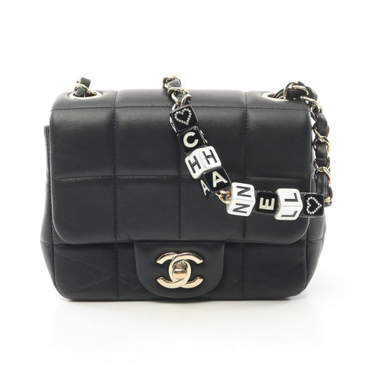 Chanel Choco Bar Mini Flap Lambskin Shoulder Bag
